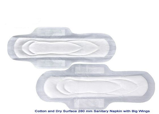 Cuscinetti sanitari alati ultra sottili del cotone eliminabile 290mm Giappone SAP